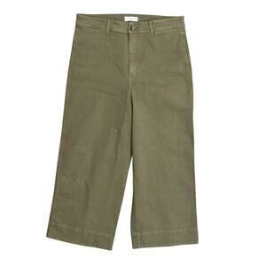 Wide Leg Women’s Jeans in Olive Green
